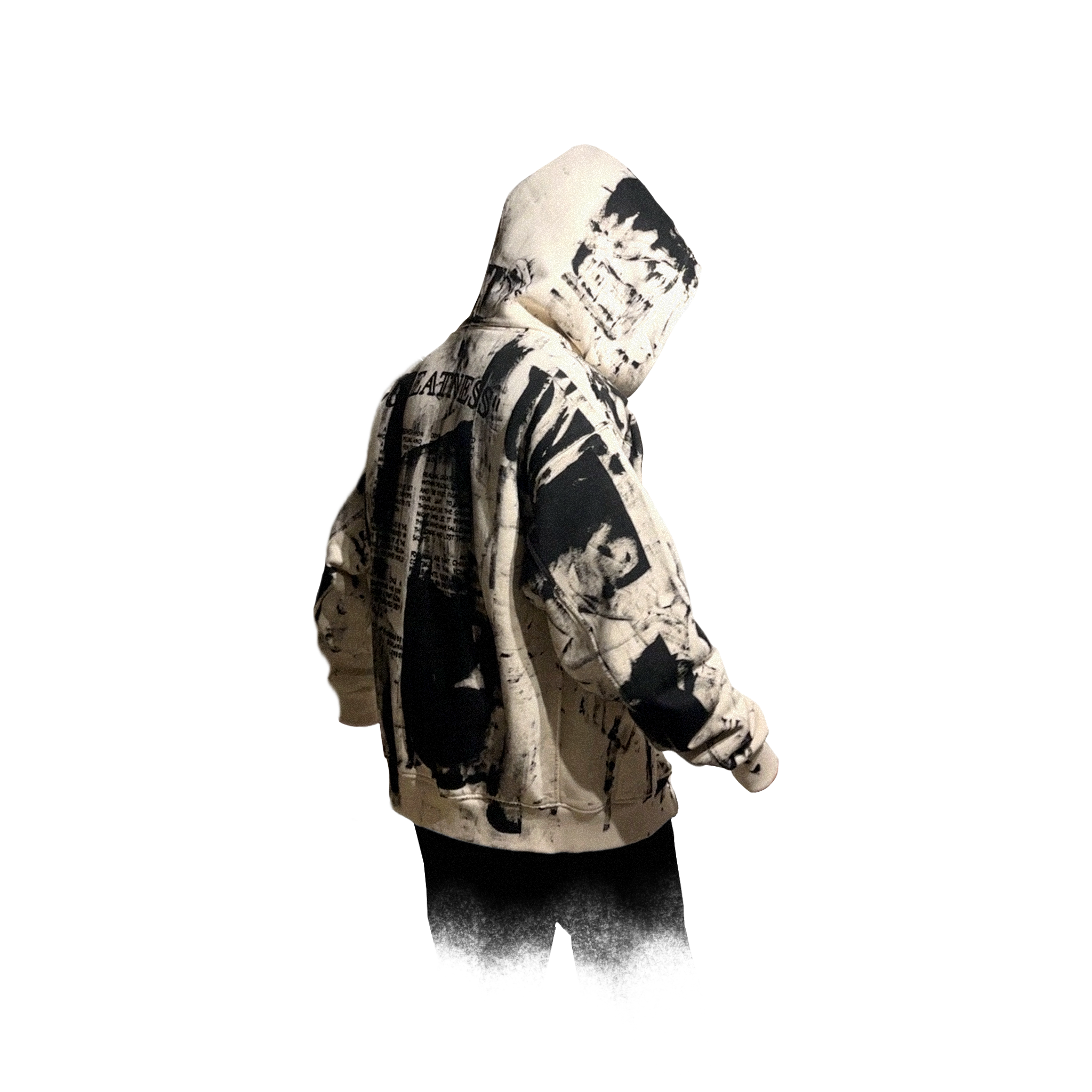 "Greatness" Abstract Zipped Hoodie